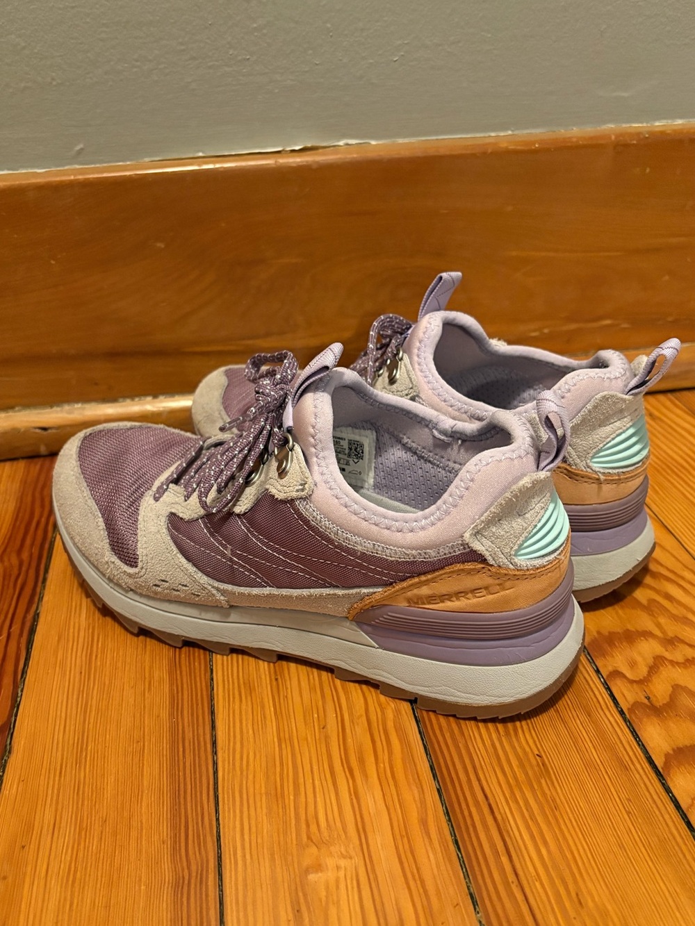 Women’s Merrell Light Purple and Taupe Trail Sneakers - Picture 3 of 4